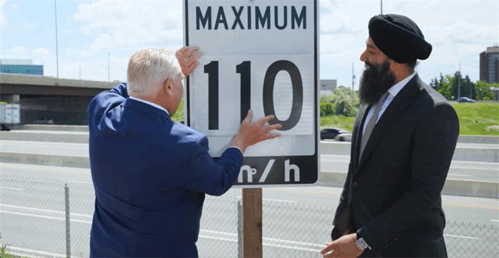 安省大幅提高高速公路限速，多个401、404、QEW路段将升至110公里/小时1