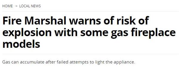 安省消防办公室披露多宗火警引发原因！冬季如何正确使用燃料器具？3