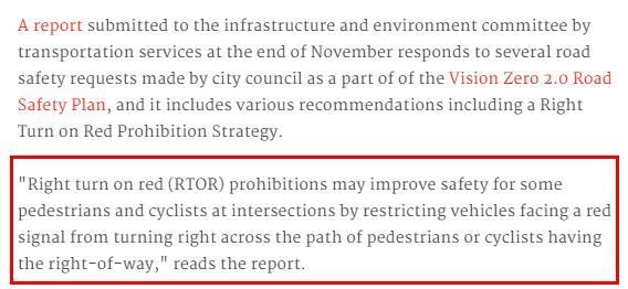 多伦多15个十字路口作试点！拟实行禁止汽车红灯右转3