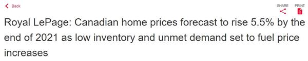 著名地产公司预测！2021年加拿大房地产走势如何？2