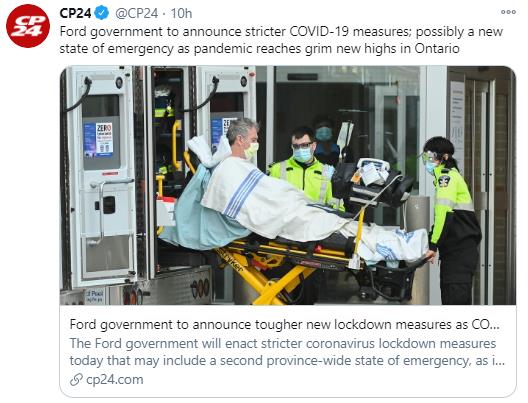 再次进入紧急状态!安省实施更严格管控!学校返校日期延迟5 再次进入紧急状态!安省实施更严格管控!学校返校日期延迟5