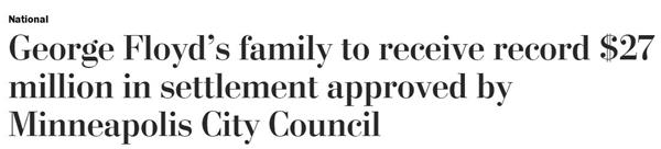 2700万美元！弗洛伊德案美国史上最大的民事审前和解！2