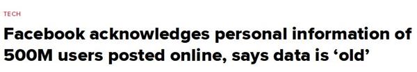 扎克伯格摊上事了！Facebook被曝光！5亿用户个人信息被泄露9