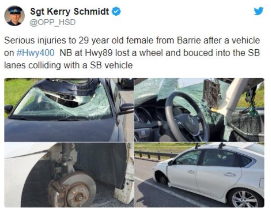 天降飞轮马路杀手！安省警方提醒市民这两个季节要特别注意交通安全9