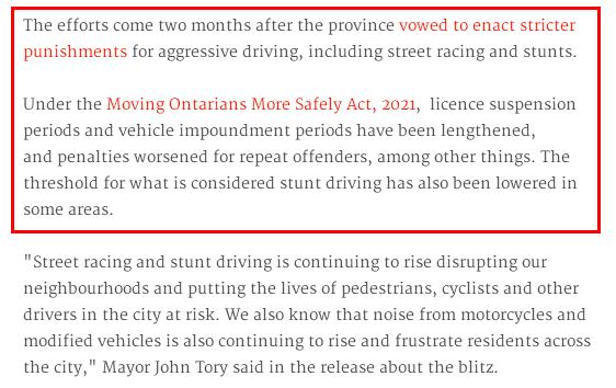 加拿大警方严打危险驾驶！吊销驾照重罚违规者！8000项街头赛车指控4
