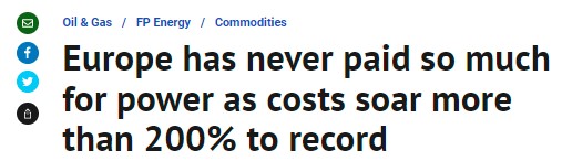 再次重创！全球变种病毒+能源危机愈演愈烈！欧洲遭遇有史以来天价电费4