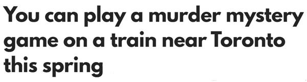 周末乐趣多！安大略沙滩策马扬鞭！火车上揭开谋杀之谜游戏2