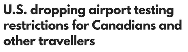 本周末！封锁政策将向前迈进一大步！美国取消国际旅客的检测限制2
