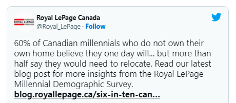 坚信能买得起房！加拿大这个城市的千禧一代比其它地区的人更愿意买房2