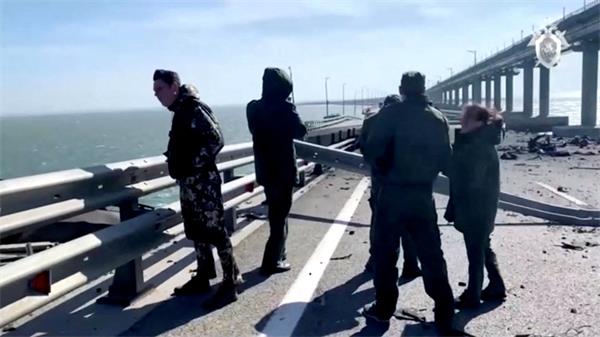 Crimea bridge 俄罗斯克里米亚大桥被炸2