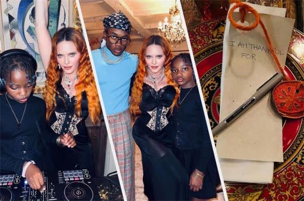 麦当娜罕见的分享了与六个孩子的照片，因为他们一起庆祝了感恩节3