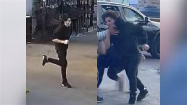 路怒刺伤人后被警察追捕1