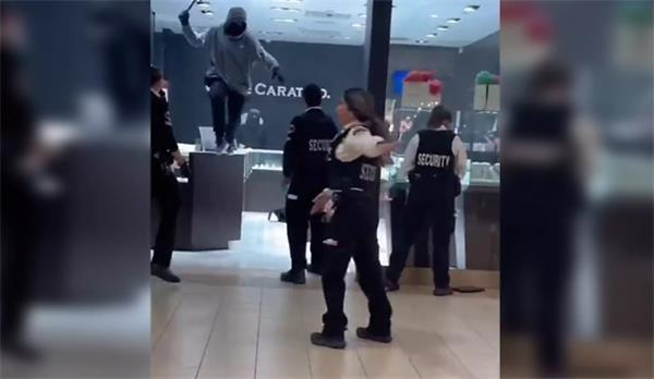 【视频】抢劫犯直接开车撞入位于布兰普顿的一家珠宝店1