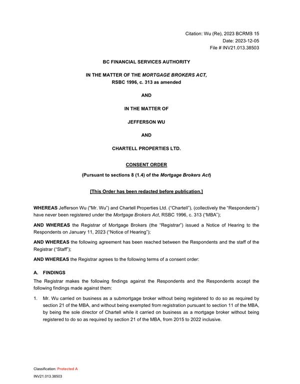 BC省无牌华人抵押贷款经纪被BCFSA罚款30,000加元2
