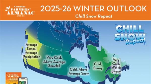《老农夫年鉴》预测，2025-2026 加拿大的冬天会是什么样子？2